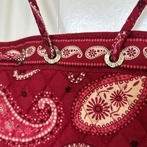 New Vera Bradley bandanna, patterned, paisley with red and pink and cream. Vera Bradley | Bags | New Vera Bradley Bandanna Patterned  main image 3